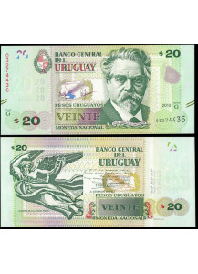 URUGUAY 20 Pesos 2011-17 Fior di Stampa